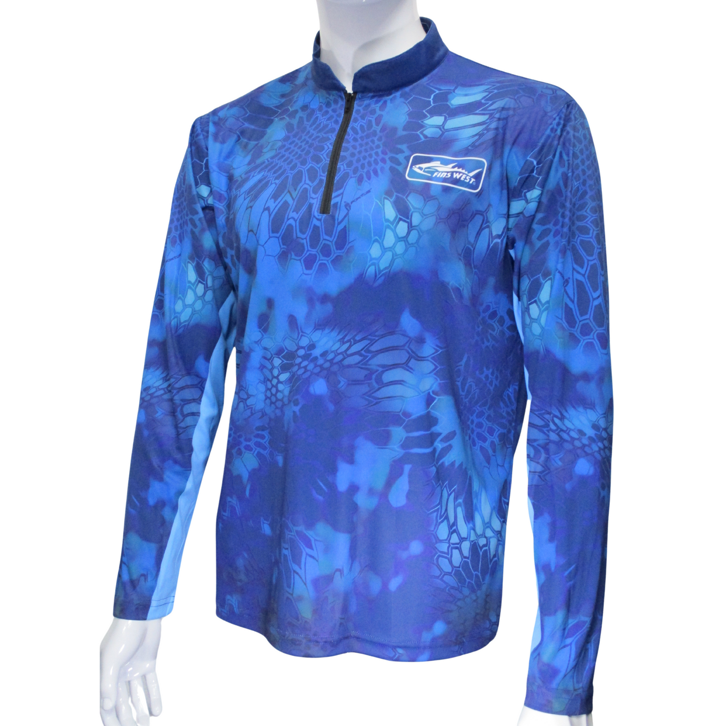 FINS WEST COLLARED PERFORMANCE LONG SLEEVE